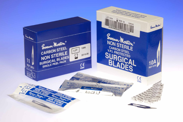 Swann-Morton™ Poignée de scalpel chirurgical en acier inox B3: Microtomes  et accessoires Histologie, cytologie et anatomie pathologique